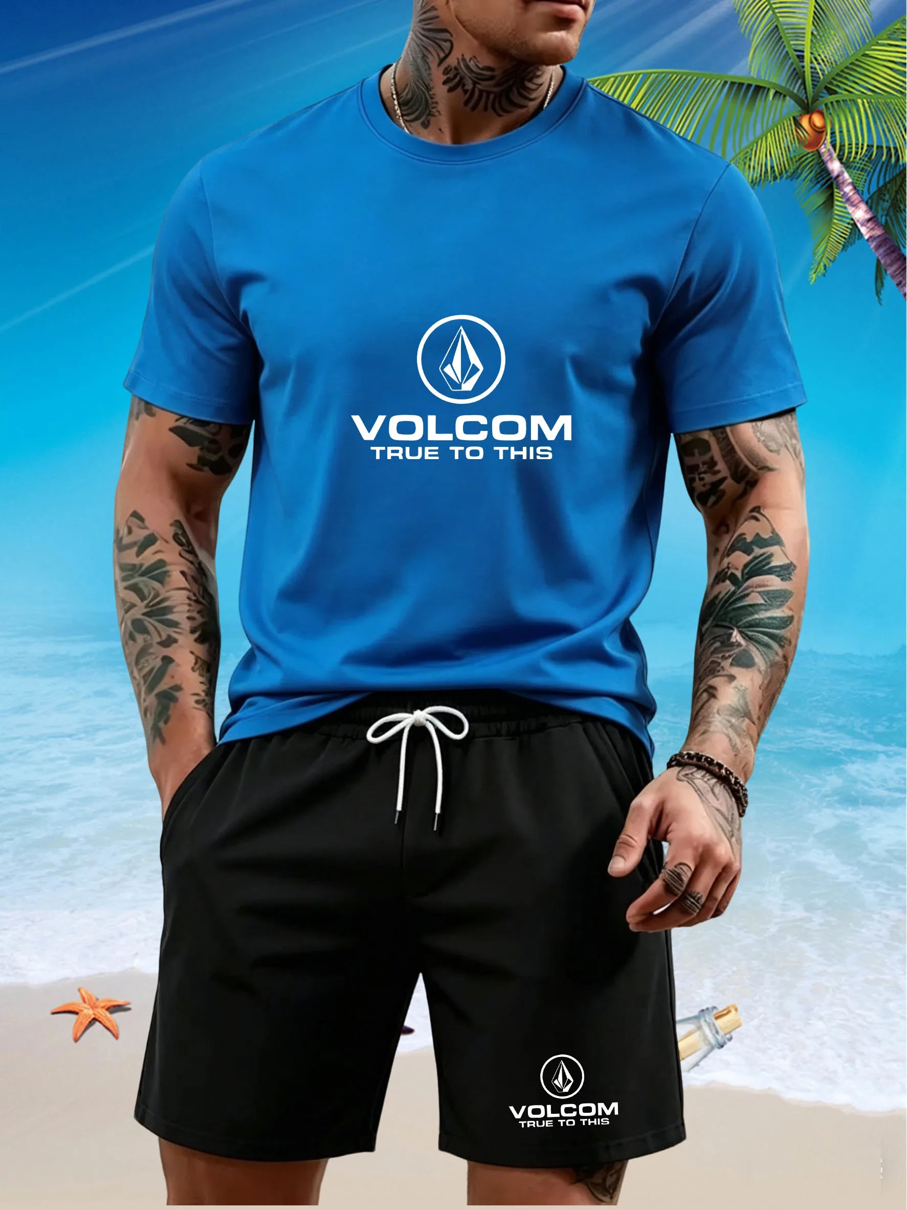 Men's 2-Piece Summer Athletic Set | Short Sleeve T-Shirt & Shorts