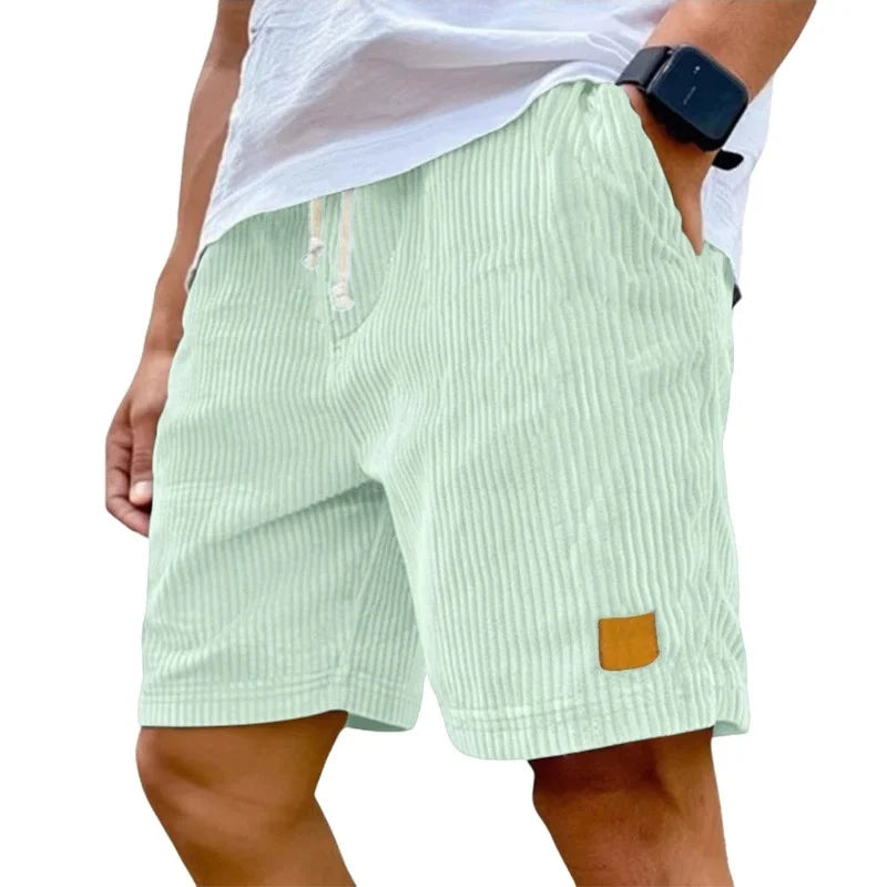 Men's Vintage Striped Casual Shorts – Loose Fit Knee-Length Summer Shorts