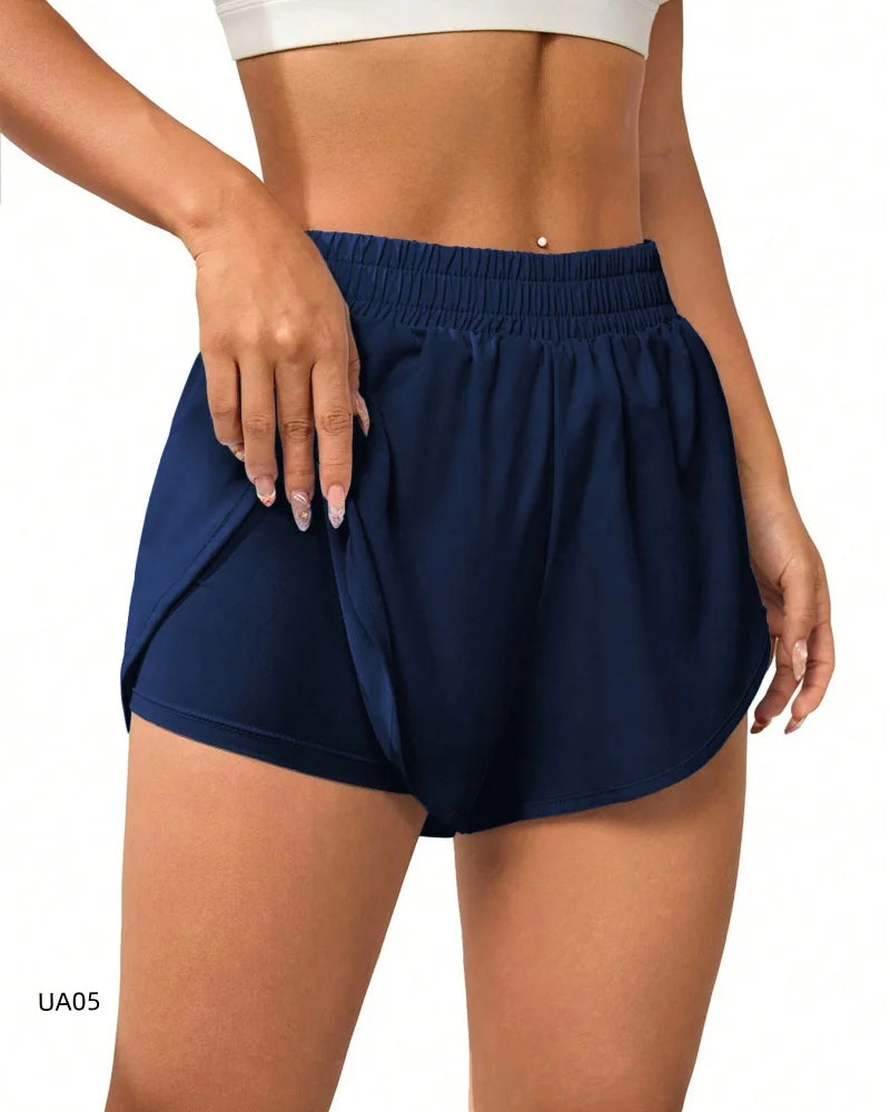 Women's 2-in-1 Flowy Running Shorts – Quick-Dry Yoga & Gym Sport Shorts