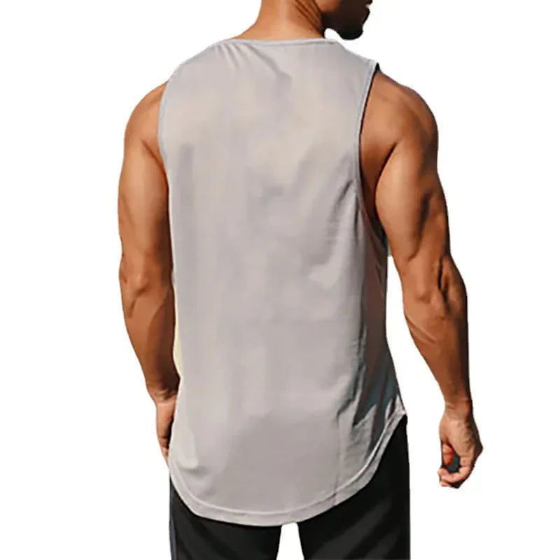 Men's Mesh Gym Tank Top – Breathable Bodybuilding Vest