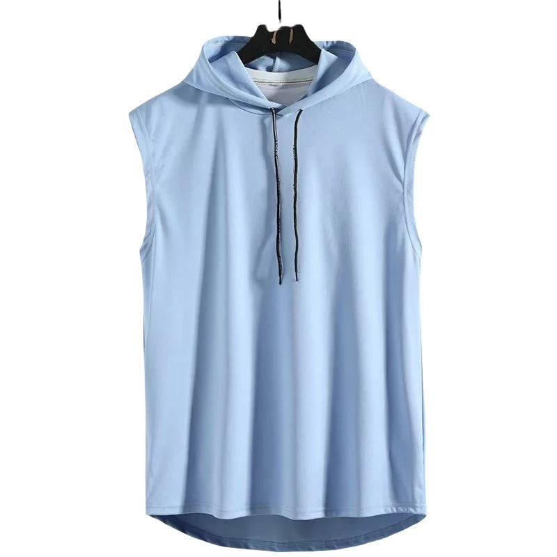 Men's Hooded Gym Tank Top | Sleeveless Bodybuilding Fitness Vest