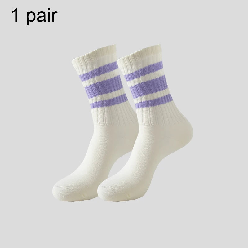 Men's & Women's Cotton Crew Socks – Casual, Running & Couple Socks