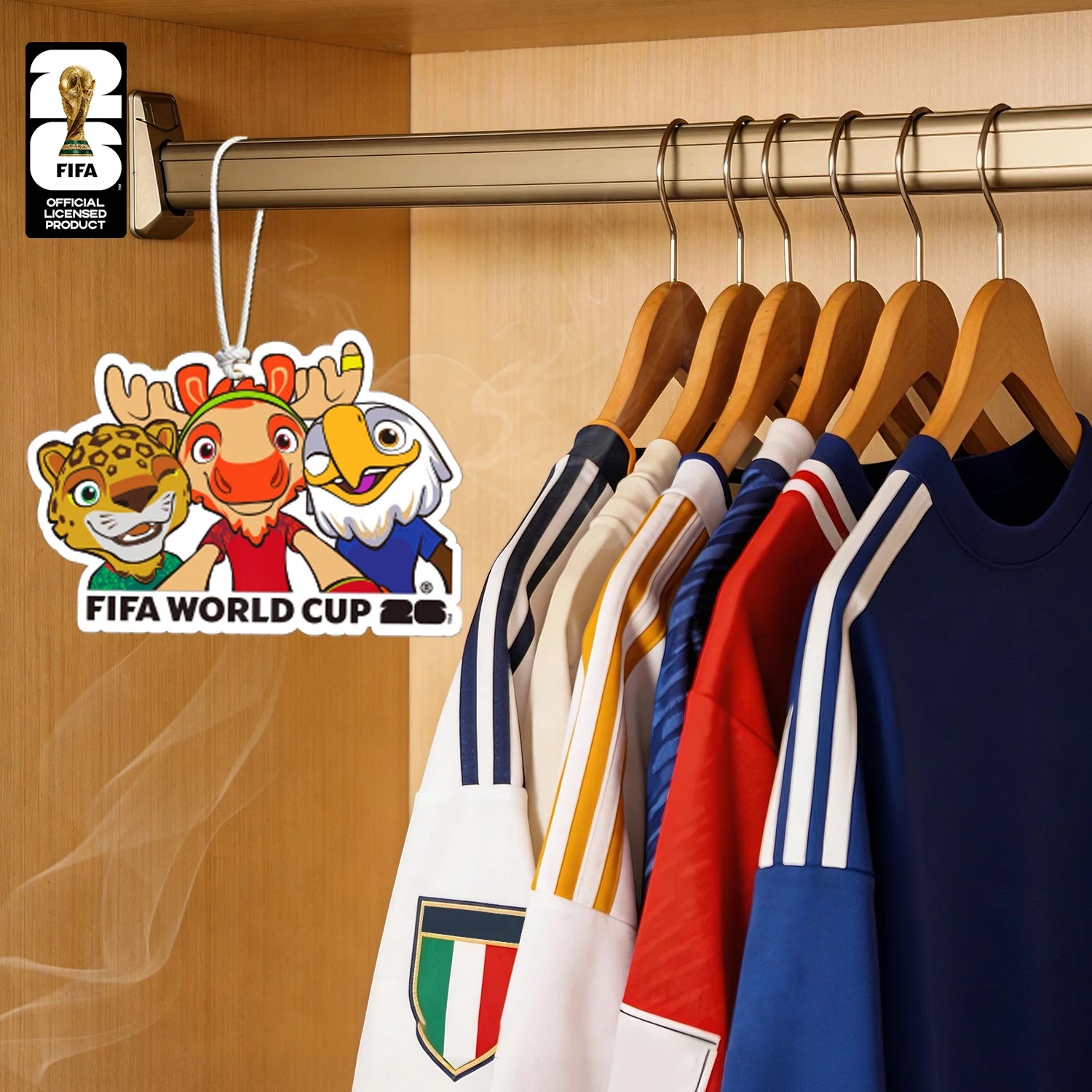 FIFA World Cup 2026 Car Air Freshener – Trophy, Mascot & Host City Designs | Long-Lasting Scent