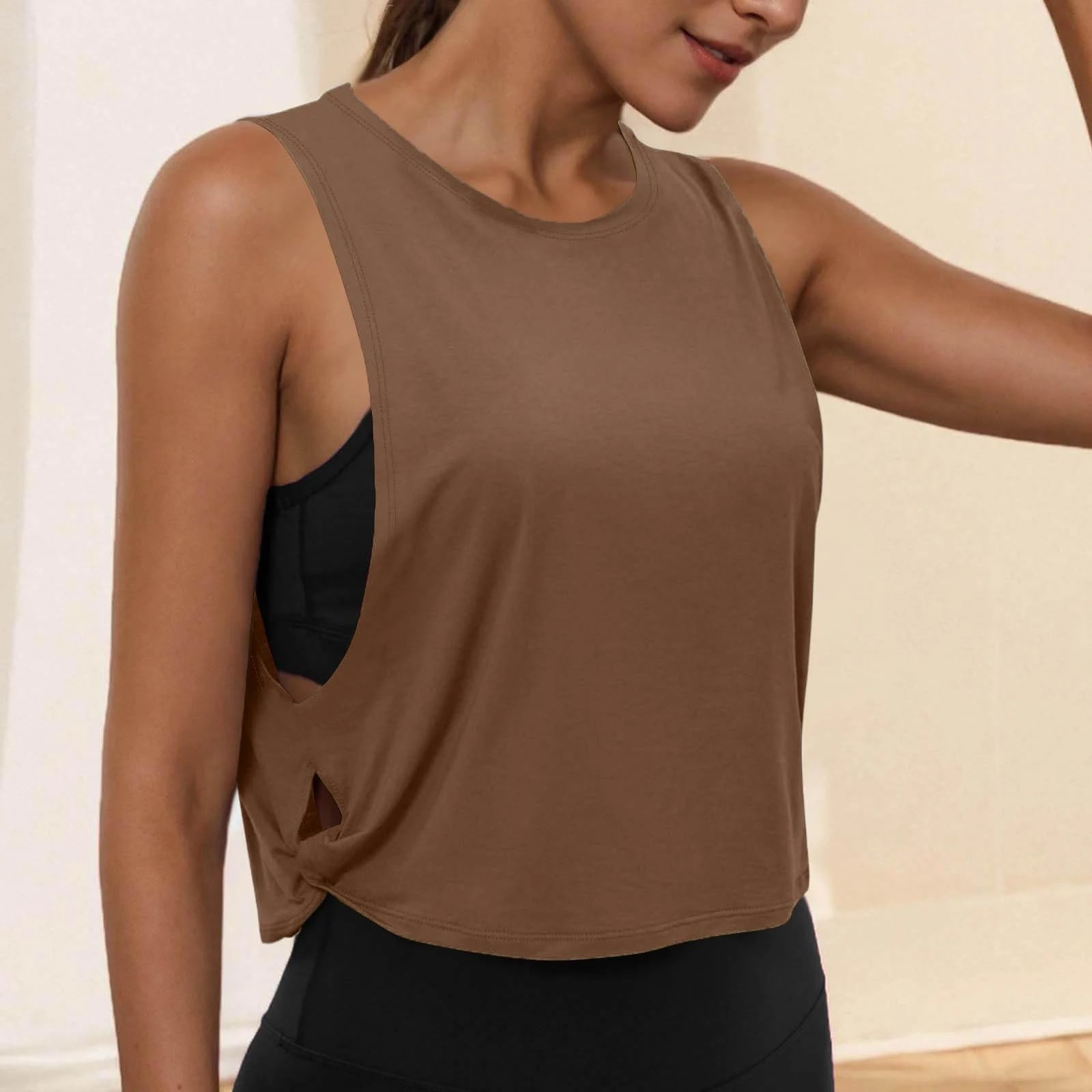 Women's Sleeveless Yoga Tank Top – Breathable Athletic Vest