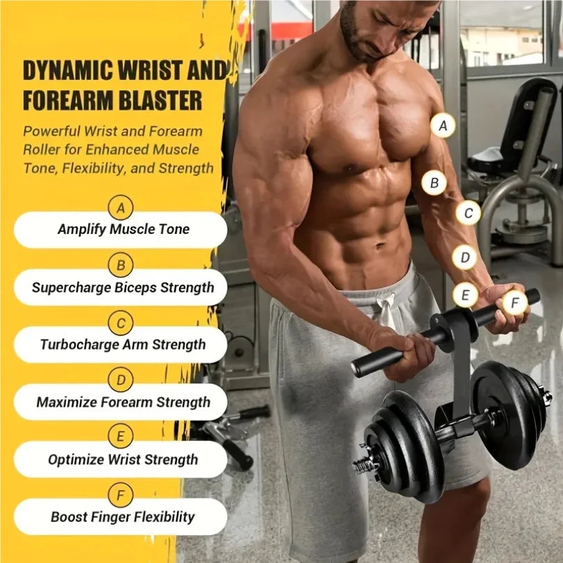 Cast Iron Wrist & Forearm Strengthener Bar – Grip Training Stick for Strength & Rehabilitation