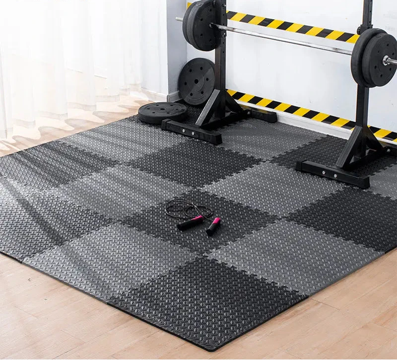 Interlocking Gym Floor Mat | Anti-Slip Rubber Exercise Tiles for Home Workout