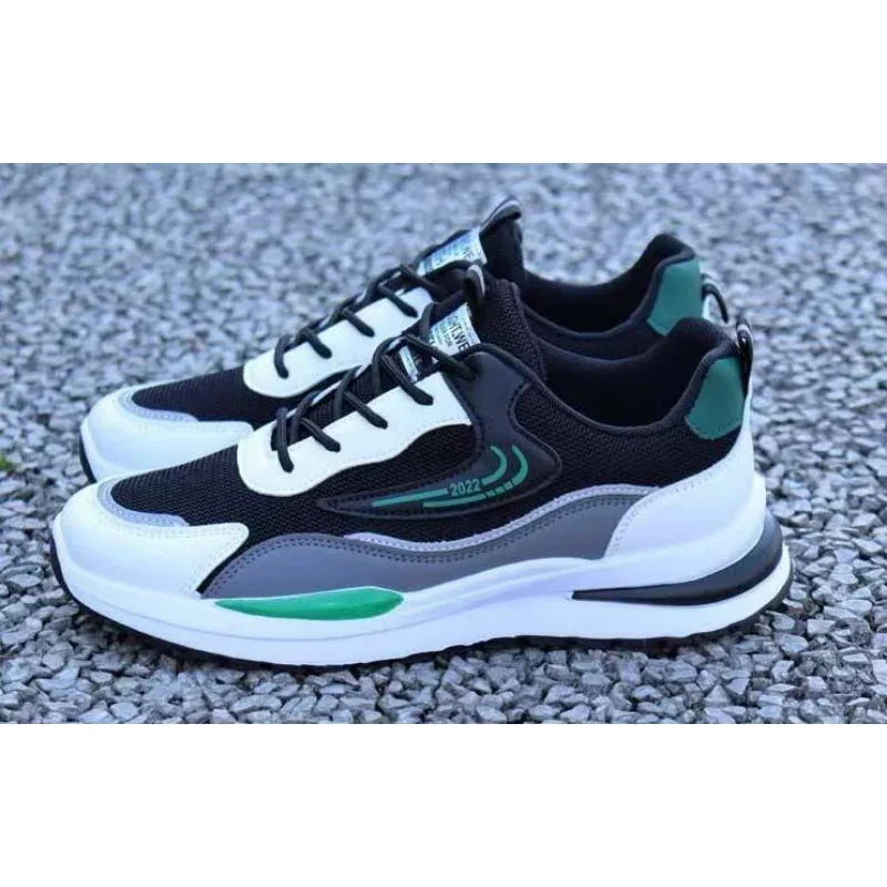 Women's Striped Air Mesh Casual Sneakers | Breathable Lace-Up Sport Shoes