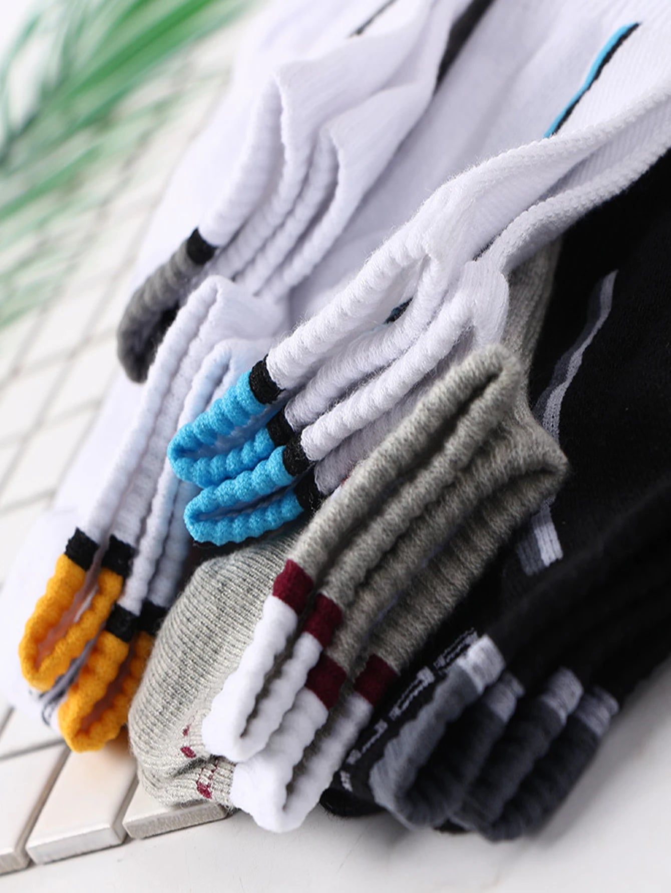 Men's Mesh Ankle Socks – 30-Pack Breathable Color-Block Sport Socks