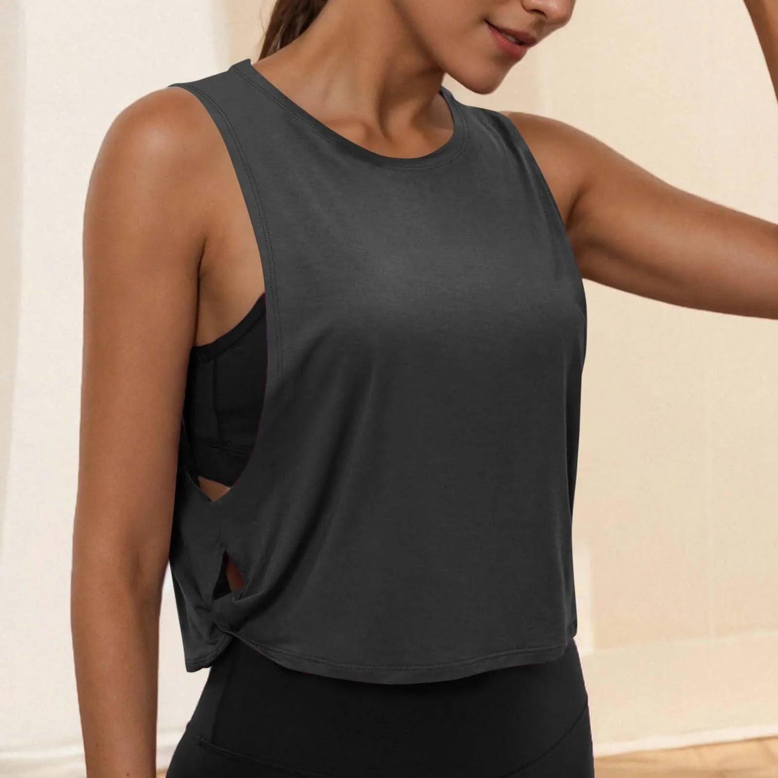 Women's Sleeveless Yoga Tank Top – Breathable Athletic Vest