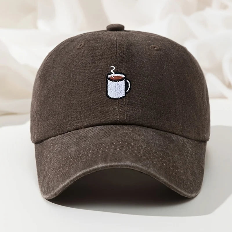 Retro Washed Baseball Cap – Embroidered Curved Brim Running & Fishing Hat