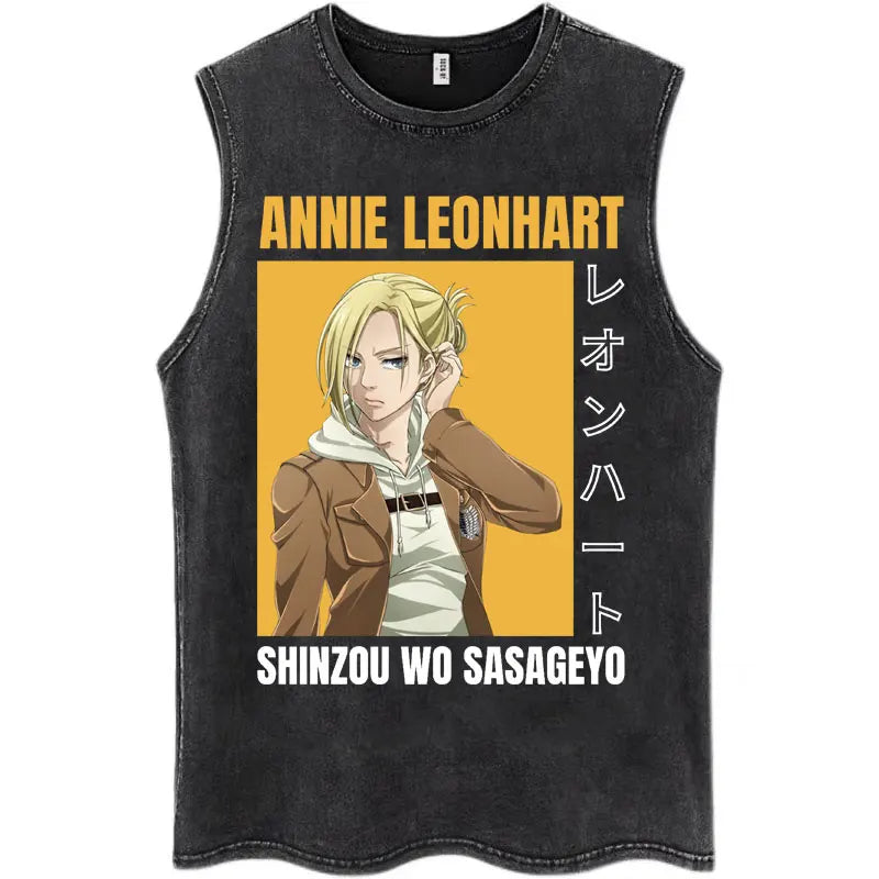 Attack on Titan Anime Tank Top – Mikasa & Eren Jaeger Sleeveless Tee (S–XXL)