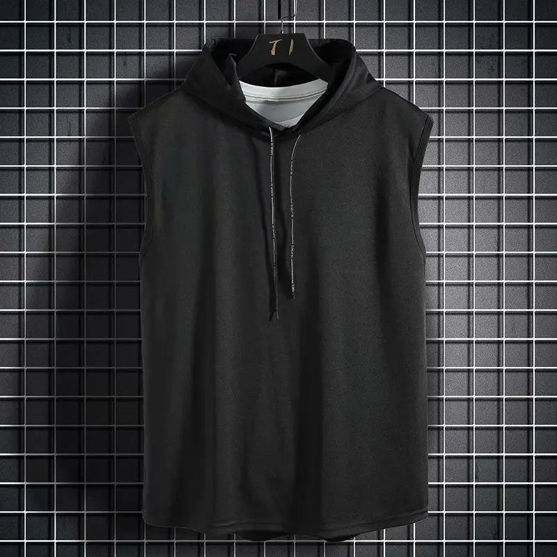 Men's Hooded Gym Tank Top | Sleeveless Bodybuilding Fitness Vest