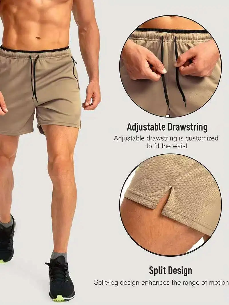 Men's Quick-Dry Sports Shorts – Breathable Gym & Beach Jogger