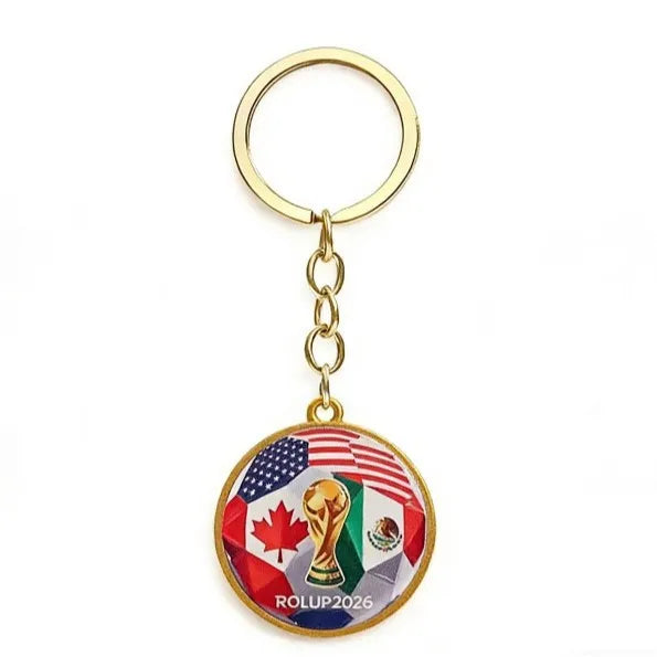 2026 FIFA World Cup Enamel Metal Keychain – UV Print Soccer Fan Souvenir