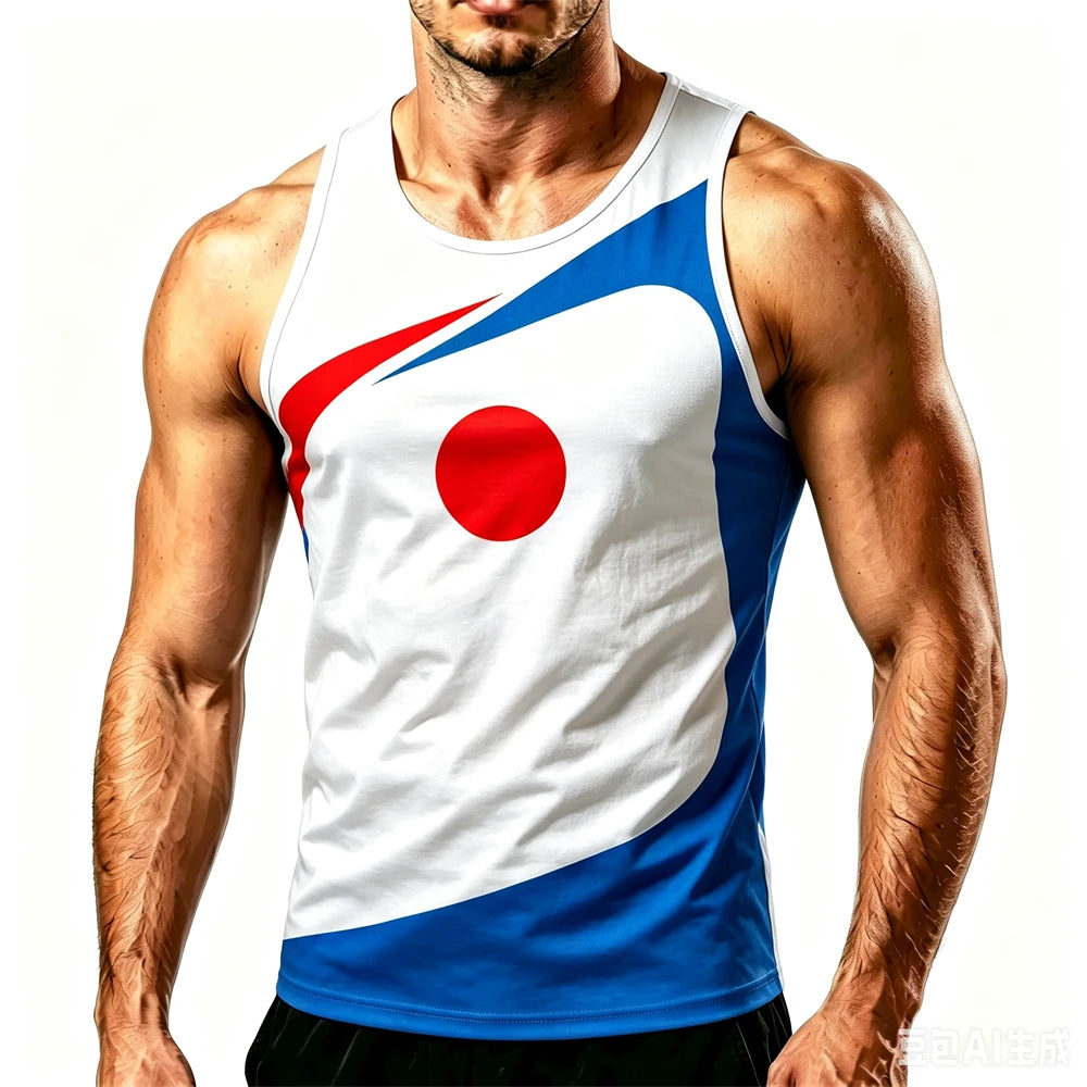 Men's 3D Print Tank Top – Quick-Dry Breathable Sleeveless Gym & Running Vest