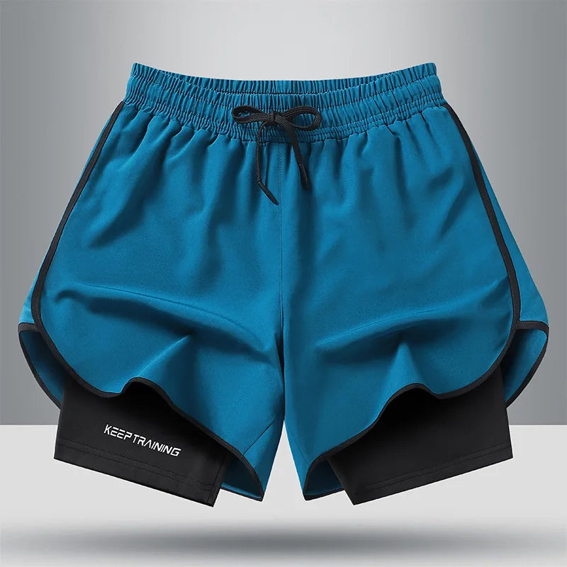 Men's Athletic Running Shorts – Quick Dry, Drawstring & Zip Pockets