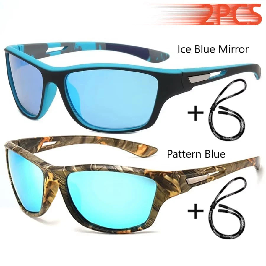 Fashion Sports Sunglasses with Chain | UV400 Mirror Lens, Unisex Retro Style
