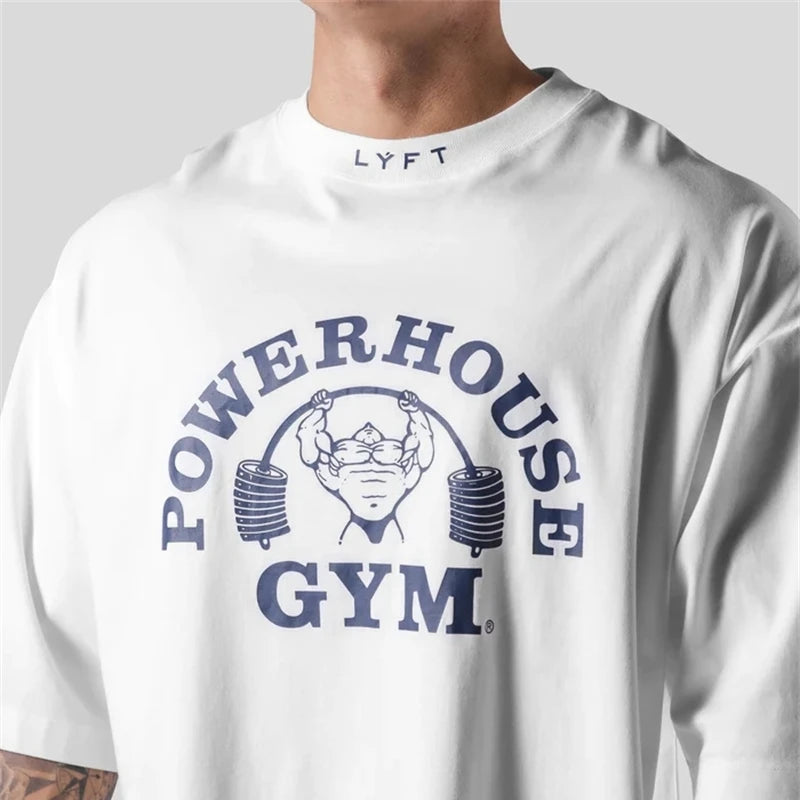 Men's Cotton Gym T-Shirt – Loose Fit, Breathable & Stretchable for Running, Fitness & Training