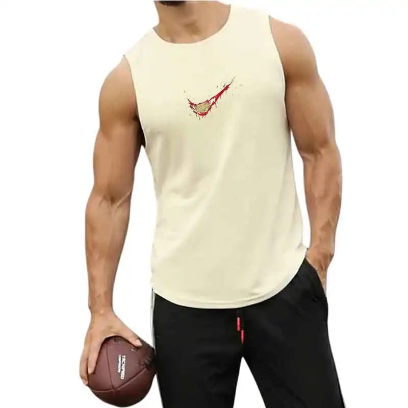 Men's Gym Tank Top – Sleeveless Workout Vest for Bodybuilding, Running & Basketball