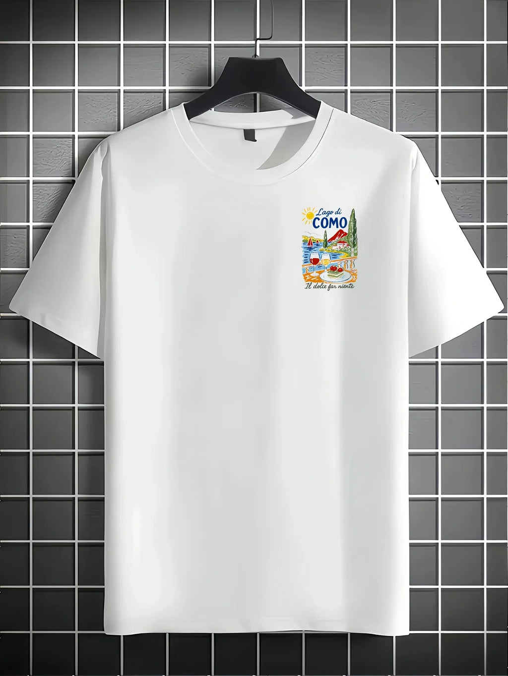 Men's Vintage Italian Lago di Como Graphic T-Shirt