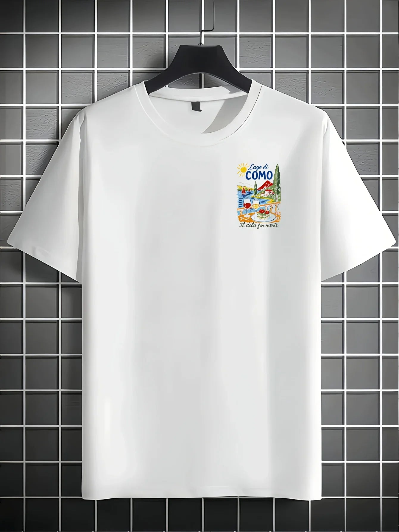Men's Vintage Italian Lago di Como Graphic T-Shirt