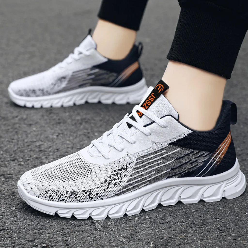 Men's Air Mesh Lace-Up Sneakers | Breathable Casual Running Shoes