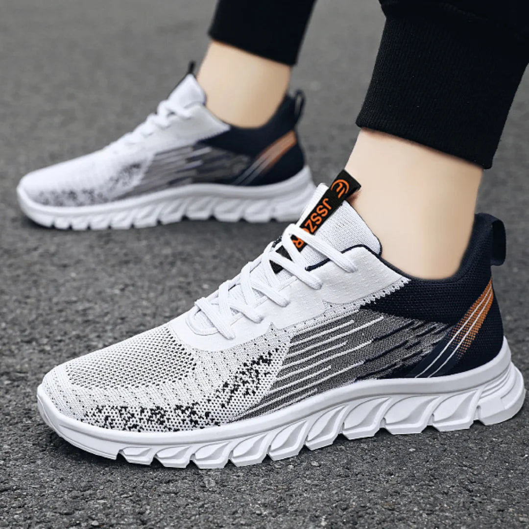 Men's Air Mesh Lace-Up Sneakers | Breathable Casual Running Shoes