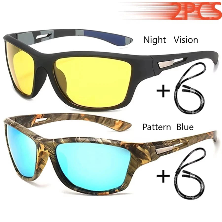Fashion Sports Sunglasses with Chain | UV400 Mirror Lens, Unisex Retro Style