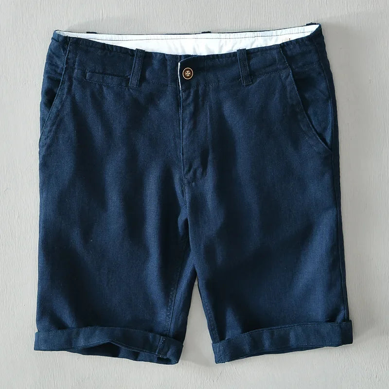 Men's 100% Linen Beach Shorts – Casual Summer Shorts