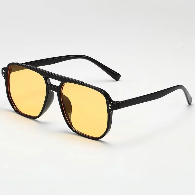 Oversized Square Sunglasses – Unisex Vintage UV400 Shades