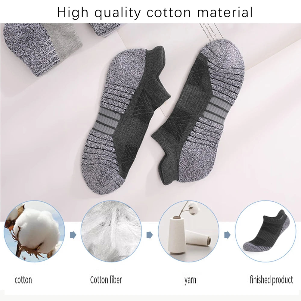 Unisex Cotton Ankle Socks – Breathable Mesh Sports & Casual Crew Socks
