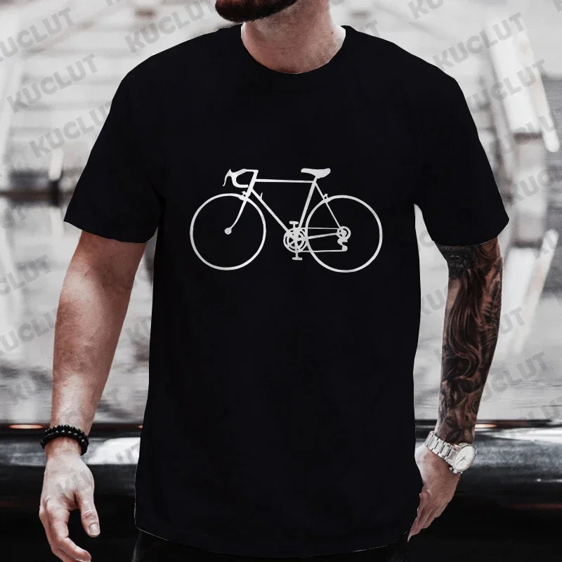Cycling Graphic Tee – Men's Oversized Bike Lover T-Shirt | Short Sleeve