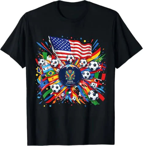 2026 World Cup Vintage Soccer T-Shirt | USA, Canada & Mexico Fan Jersey Tee