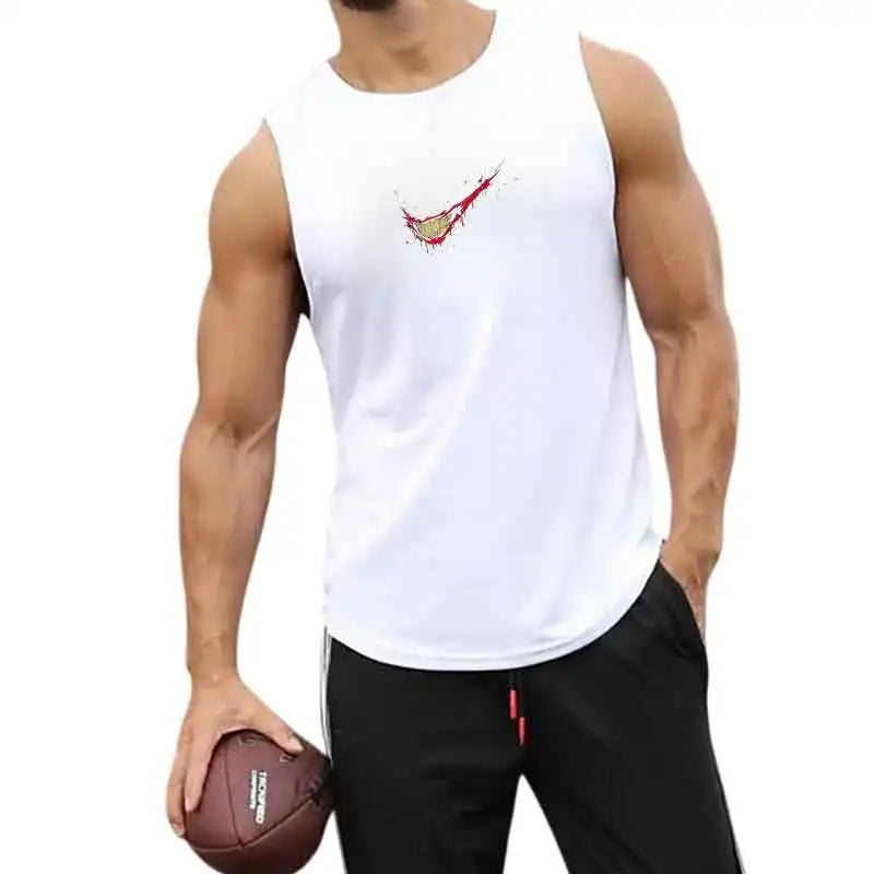 Men's Gym Tank Top – Sleeveless Workout Vest for Bodybuilding, Running & Basketball