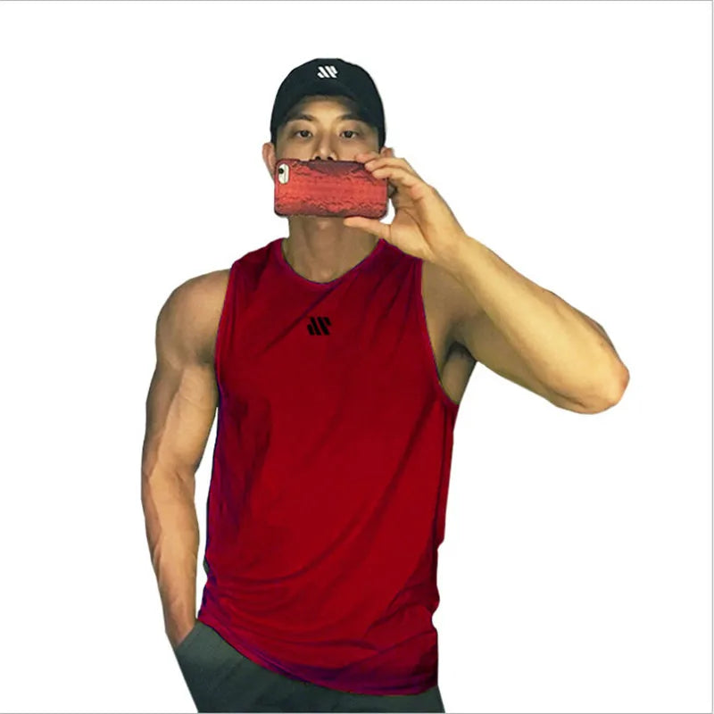 Men's Breathable Mesh Gym Tank Top – Sleeveless Fitness & Running Vest