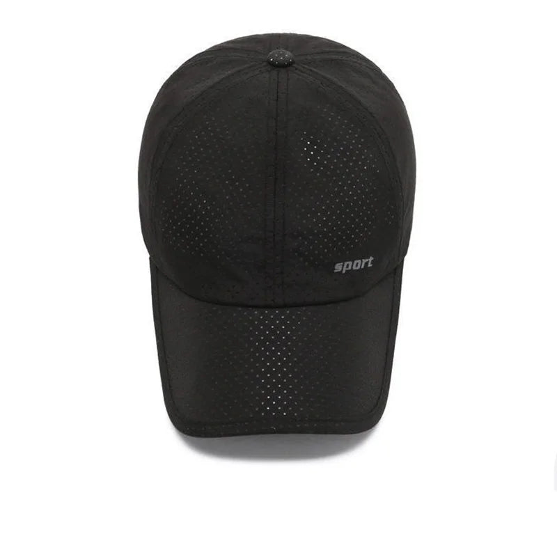 Quick-Dry Contrast Letter Baseball Cap | Breathable Adjustable Sport Hat