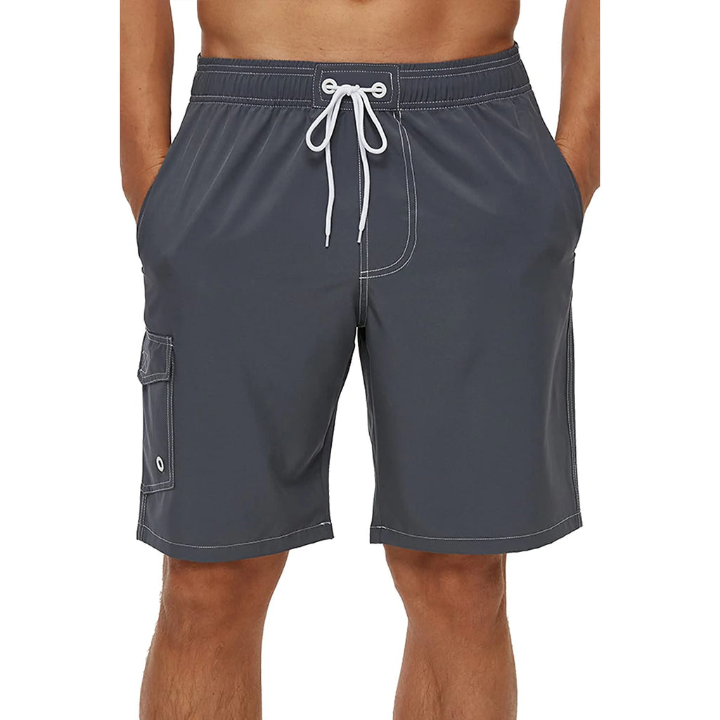 Men's Beach Board Shorts – Quick-Dry Swim Trunks with Mesh Lining