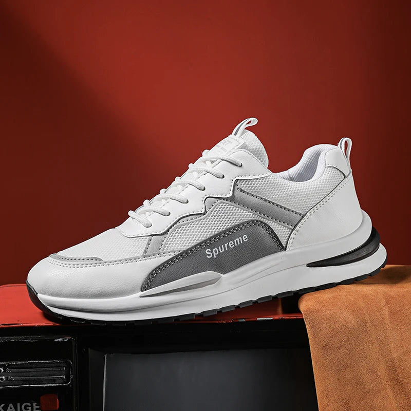 Men's Mesh Casual Sport Sneakers | Breathable Lace-Up Running Flats