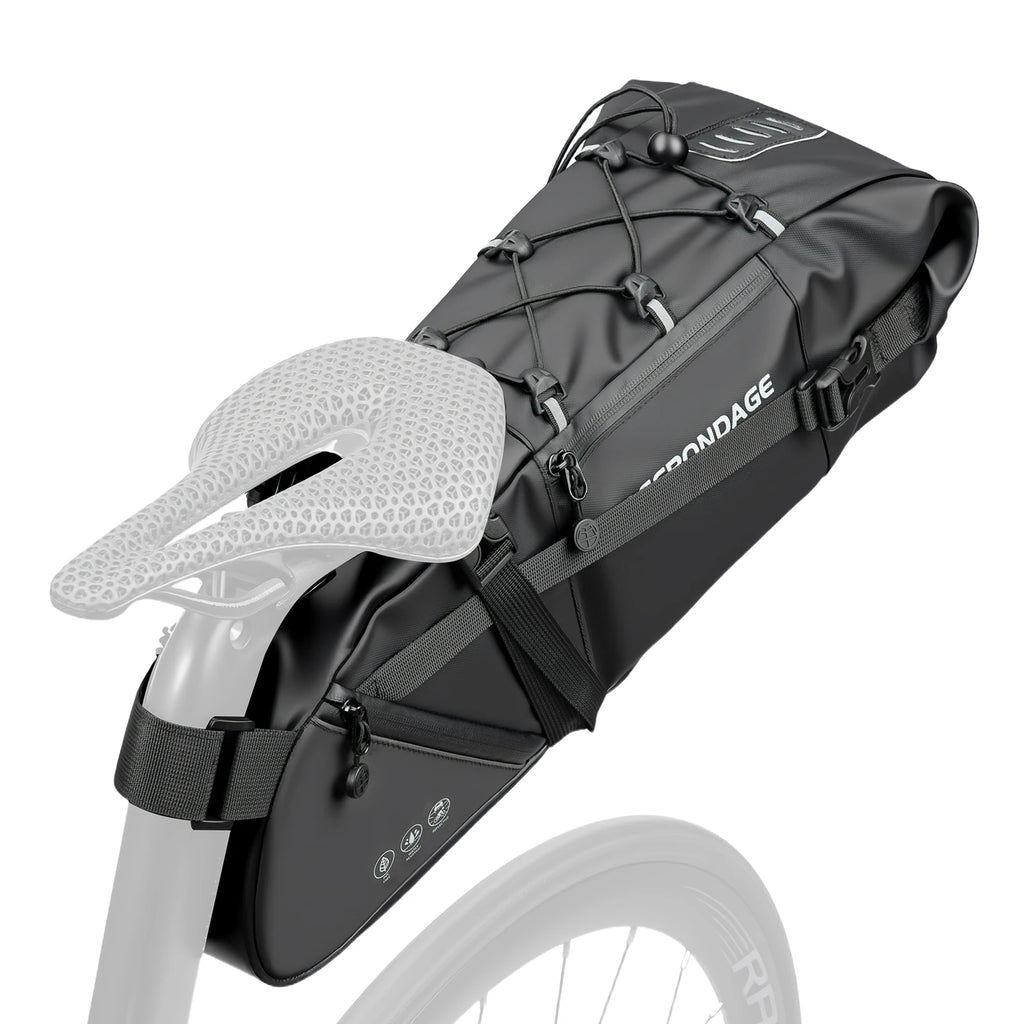 Waterproof Bicycle Saddle Bag – 15L Foldable Bike Tail Bag