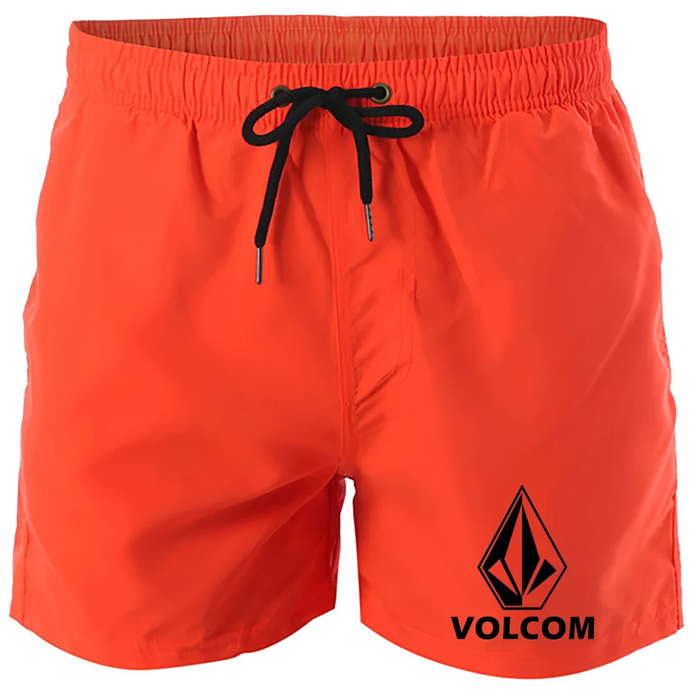 Men's Printed Swim Shorts – Quick-Dry Board Shorts with Mesh Lining & Drawstring