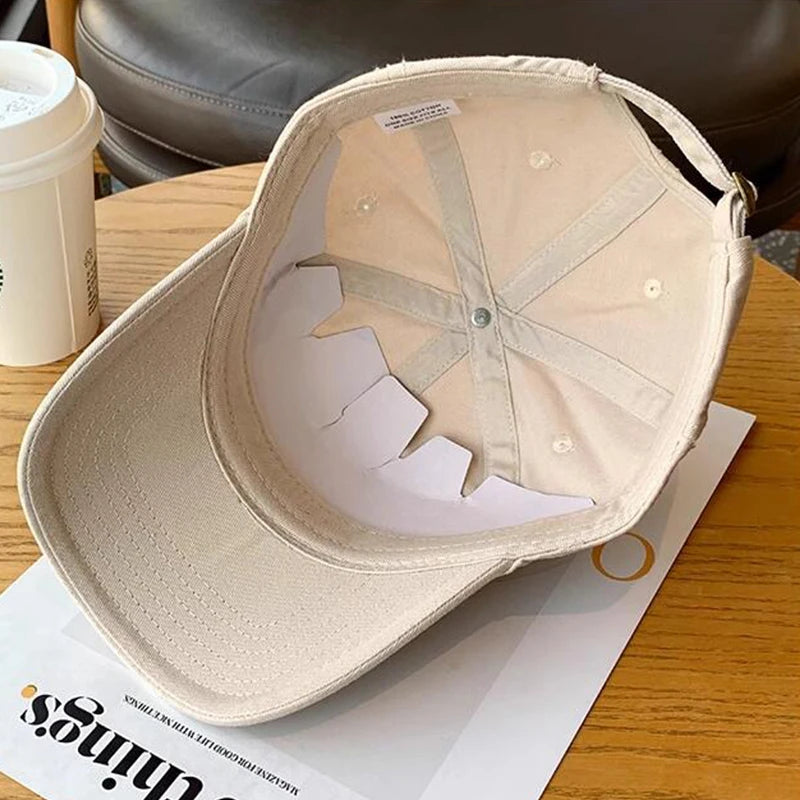 Unisex Korean Letters Embroidered Baseball Cap – Hip Hop Trucker Hat for Men & Women