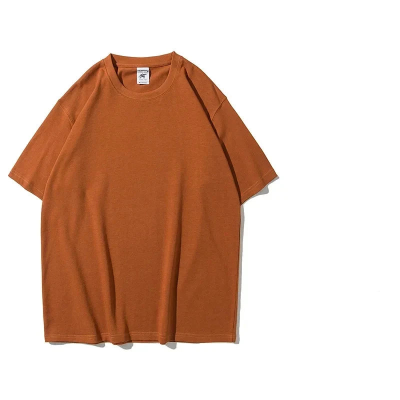 Men's Oversized Heavy Cotton T-Shirt | 280gsm Premium Tee | Solid Color
