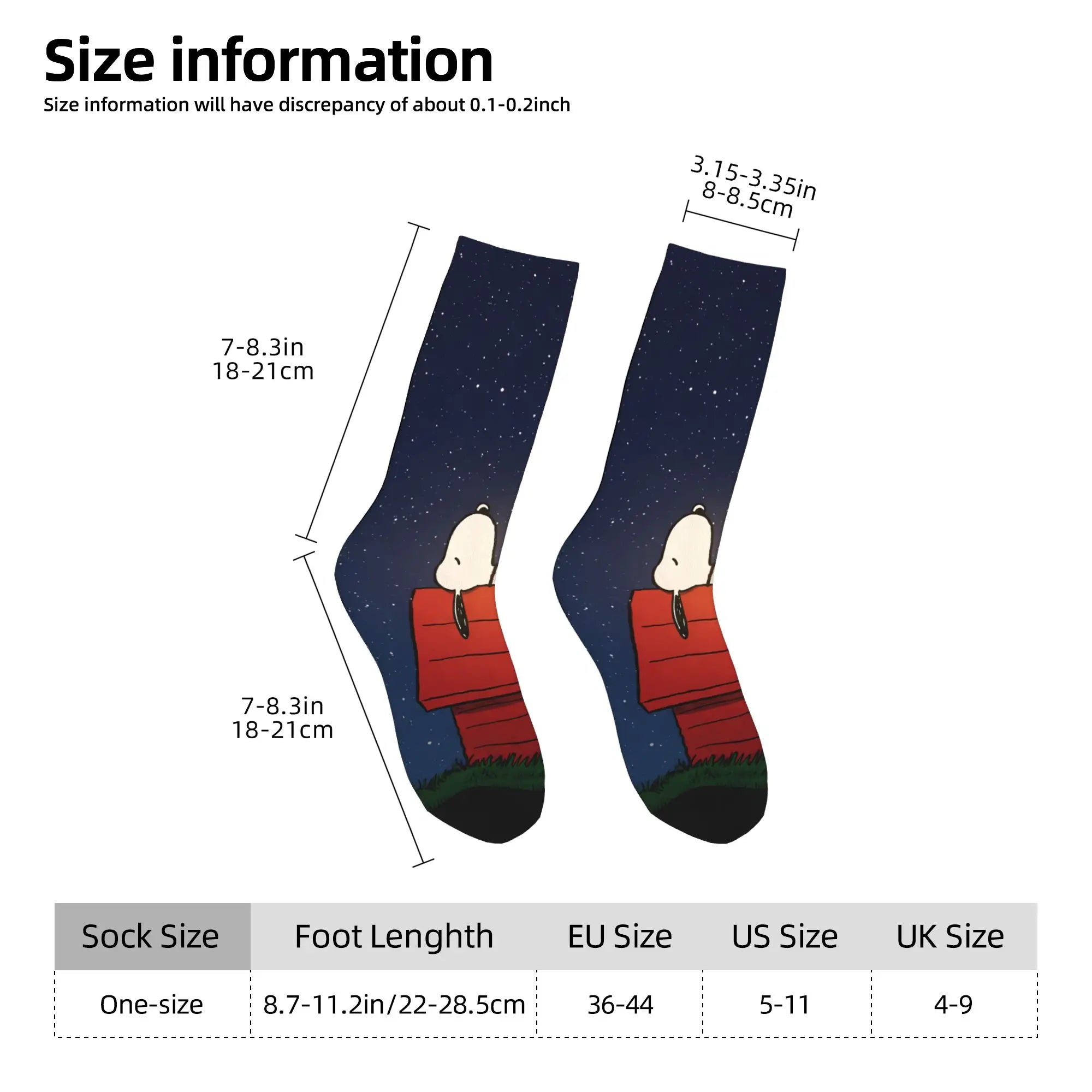 Snoopy Unisex Crew Socks – High-Quality Sports & Casual Stockings