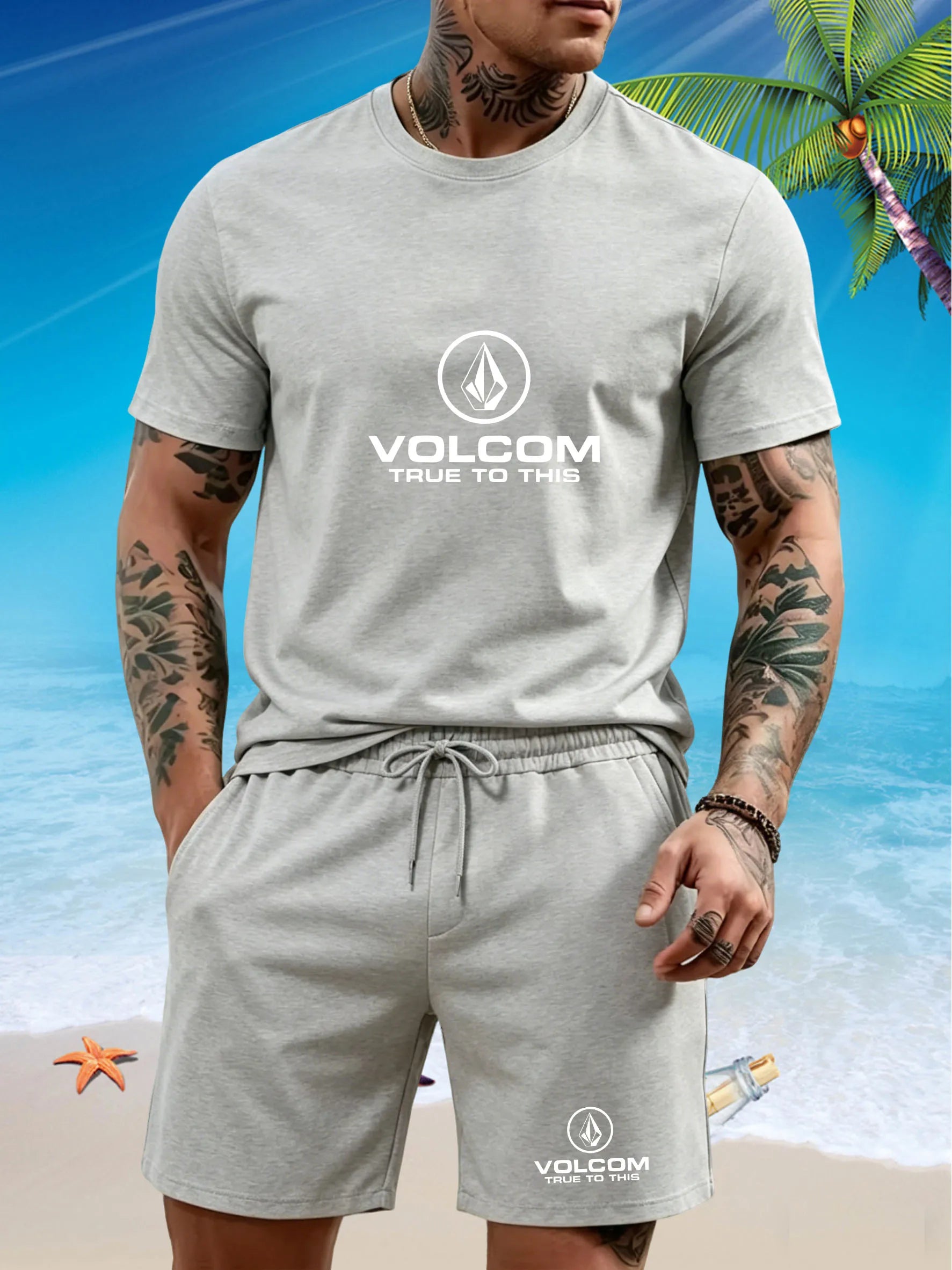 Men's 2-Piece Summer Athletic Set | Short Sleeve T-Shirt & Shorts