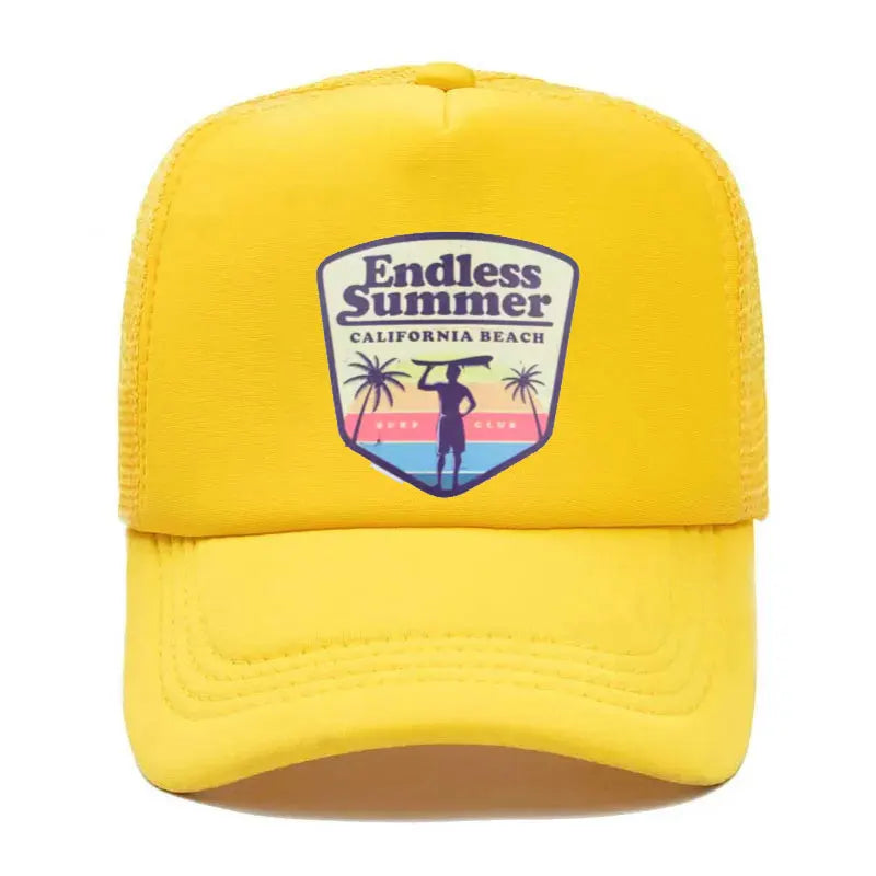 Summer Surf Trucker Cap – Beach Mesh Hat for Men, Women & Youth