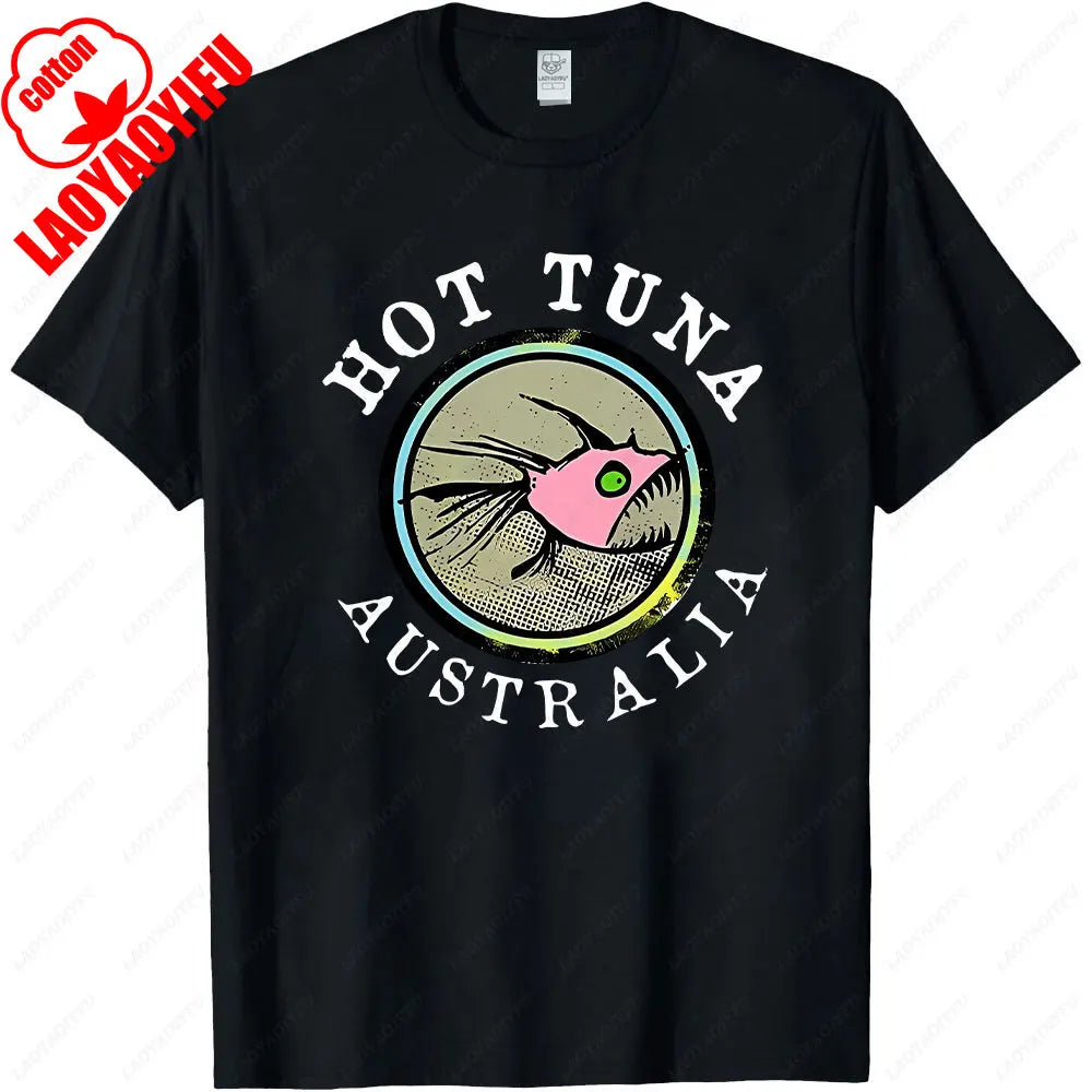 Men's Tuna Graphic Gym T-Shirt – Loose Breathable Casual Streetwear Tee