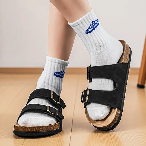 Cork Slide Sandals with Arch Support – | Casual Beach Clogs