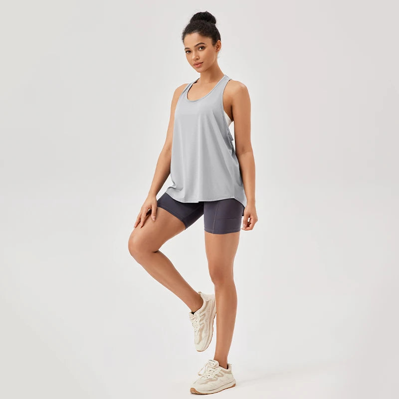Women's Yoga & Gym Tank Top – Quick-Dry Sleeveless Workout Vest
