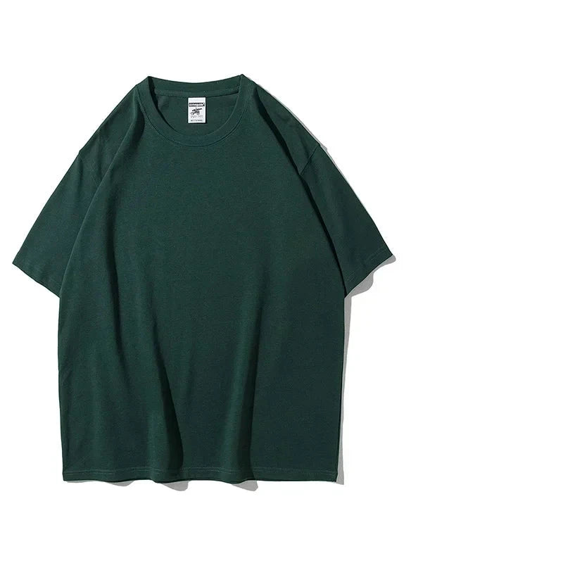 Men's Oversized Heavy Cotton T-Shirt | 280gsm Premium Tee | Solid Color