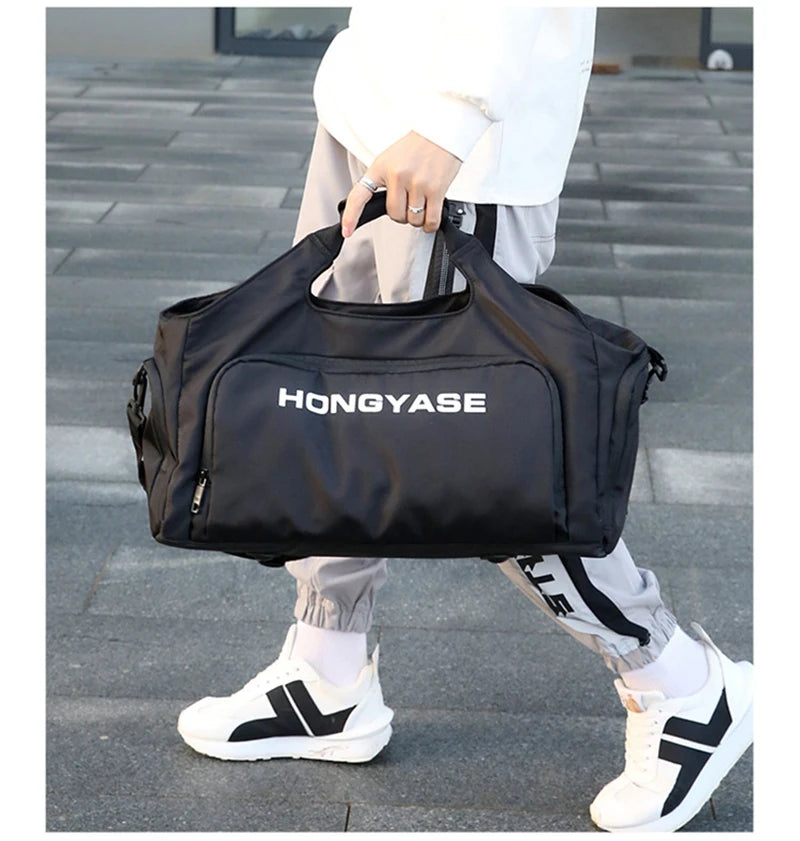 Men's Gym Duffle Bag | Waterproof Sports Travel Bag with Shoe Pocket